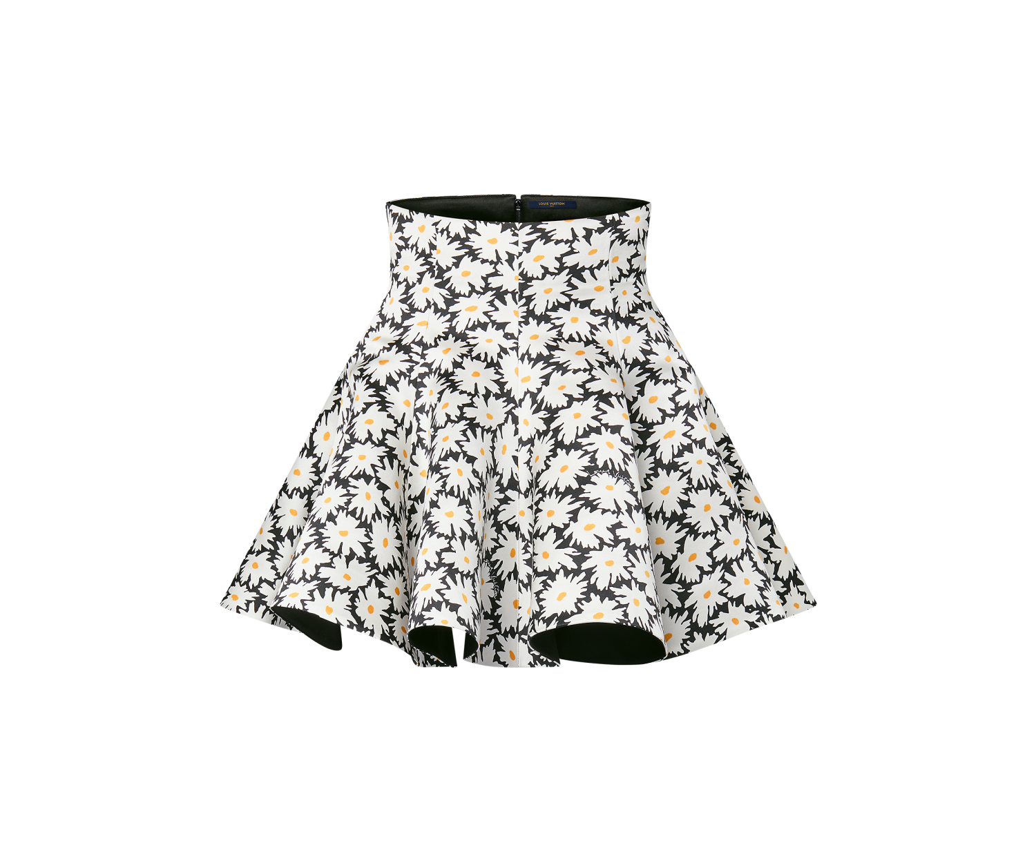 Daisy Print Pleated Circle Skirt