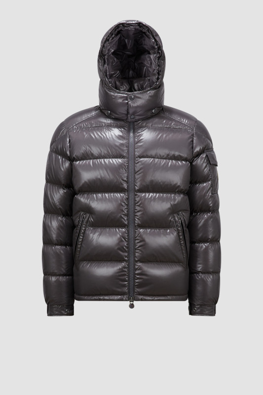 DARK GREY MONCLER MAYA SHORT DOWN JACKET