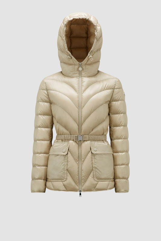 BEIGE ARGENNO SHORT DOWN JACKET