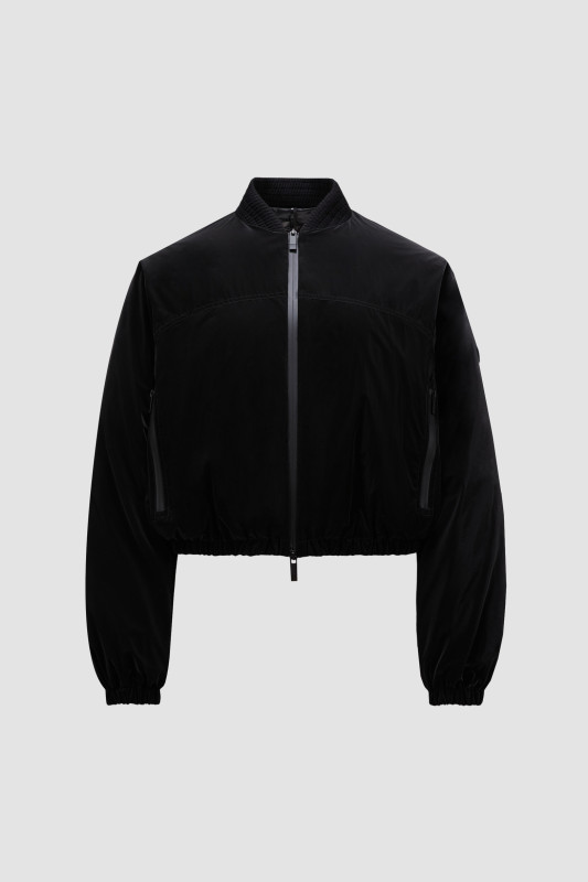 BLACK LAIVES DOWN BOMBER JACKET