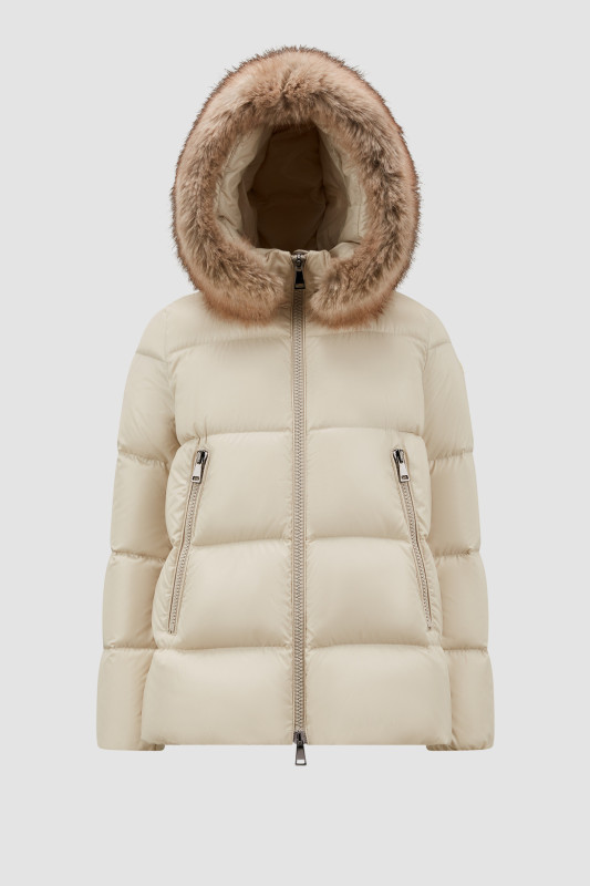 GREY BEIGE LAICHE SHORT DOWN JACKET