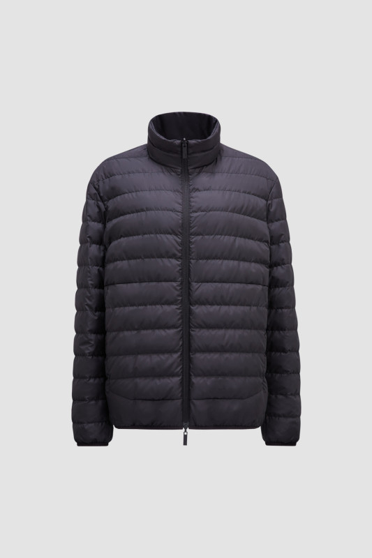 BLACK PONSET REVERSIBLE SHORT DOWN JACKET