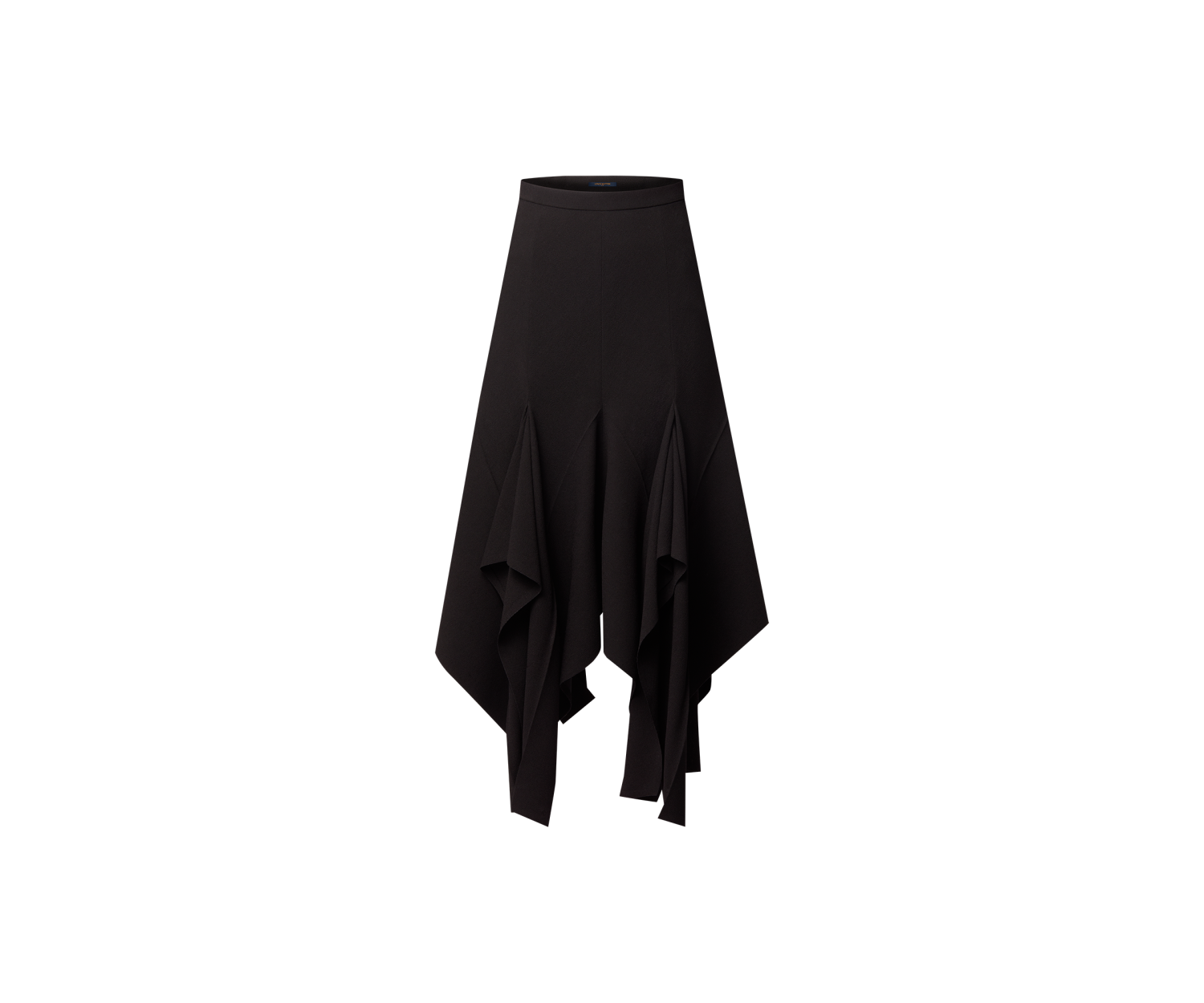 Wool Crepe Petal Hem Skirt