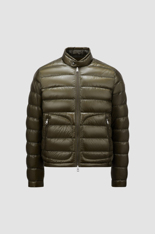 OLIVE GREEN ACORUS SHORT DOWN JACKET