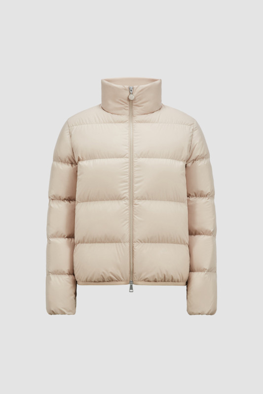 BEIGE ABBADIA SHORT DOWN JACKET