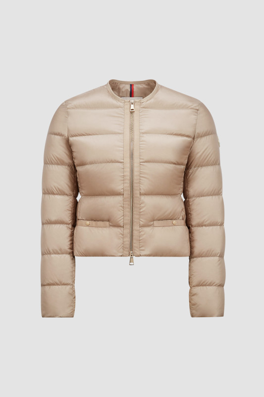 BEIGE LAURINE SHORT DOWN JACKET