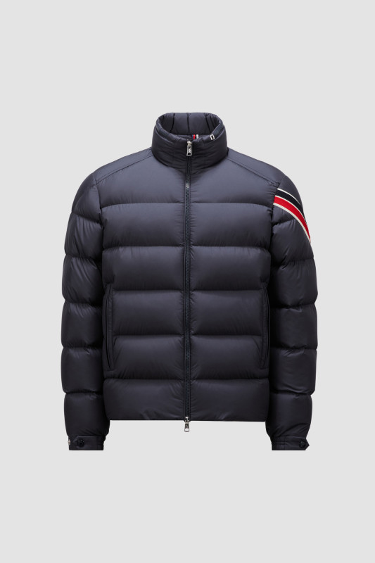 NAVY BLUE SOLAYAN SHORT DOWN JACKET