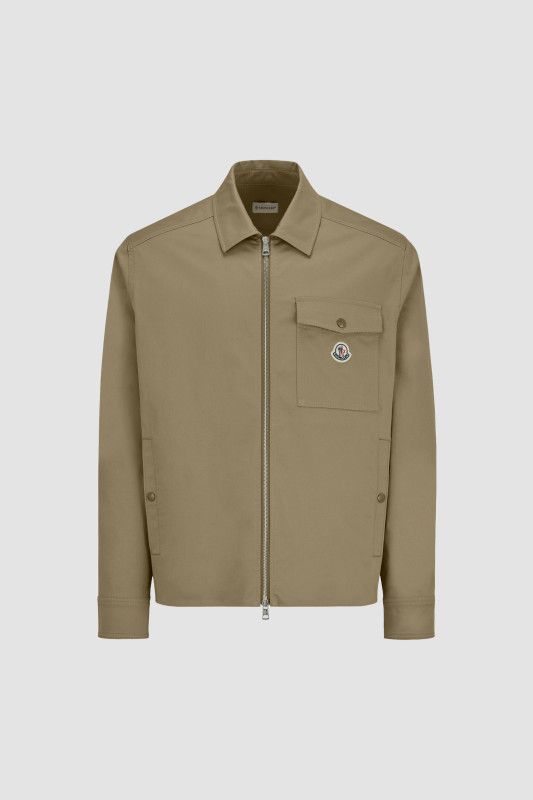 GABARDINE ZIP-UP SHIRT