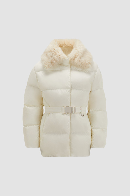 WHITE MACAREUX SHORT DOWN JACKET