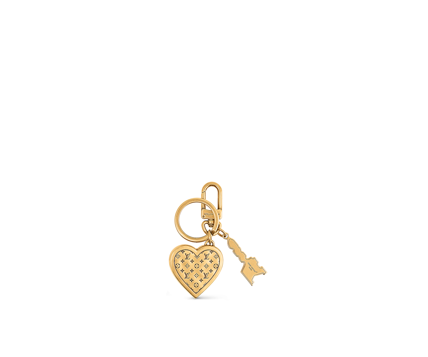 LV Lovers Heart Bag Charm & Key Holder