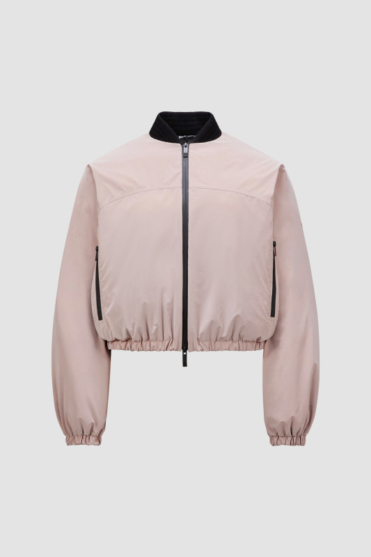 LIGHT PINK LAIVES DOWN BOMBER JACKET