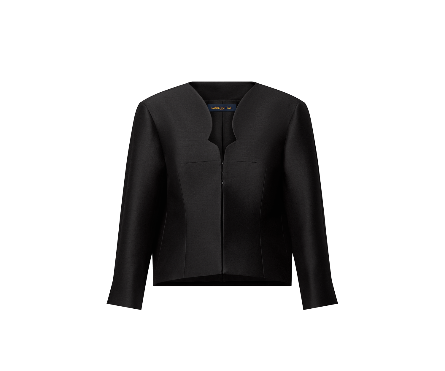 Cut-Out Neckline Mikado Jacket