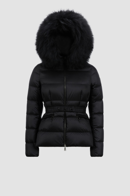 BLACK BOED SHORT DOWN JACKET