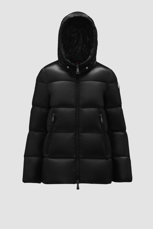 BLACK SERITTE SHORT DOWN JACKET