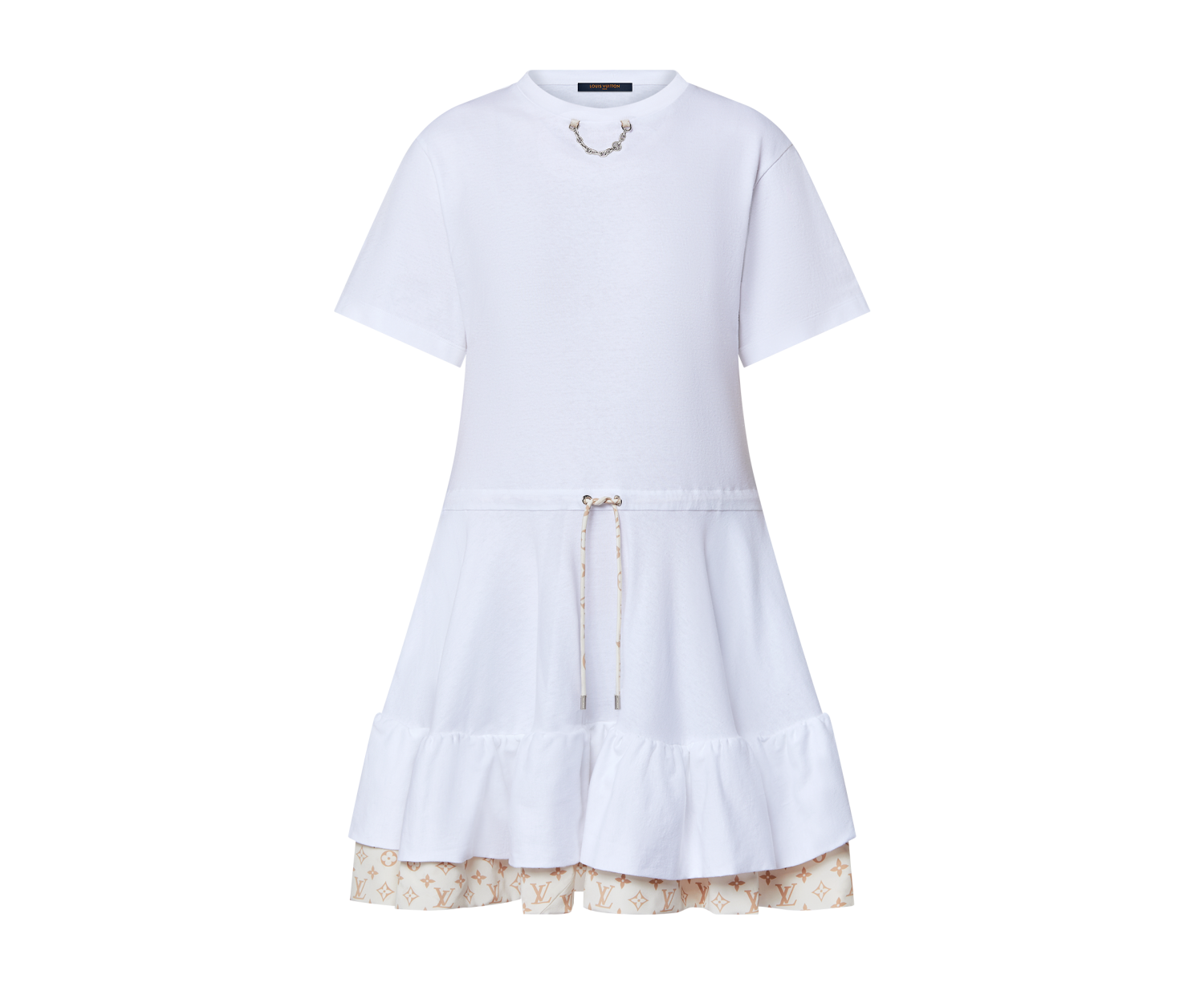 Monogram Flounce T-Shirt Dress