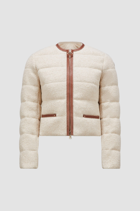 BEIGE SERINDE SHORT DOWN JACKET