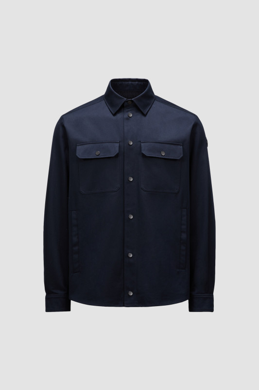 NIGHT BLUE COTTON CRÊPE SHIRT