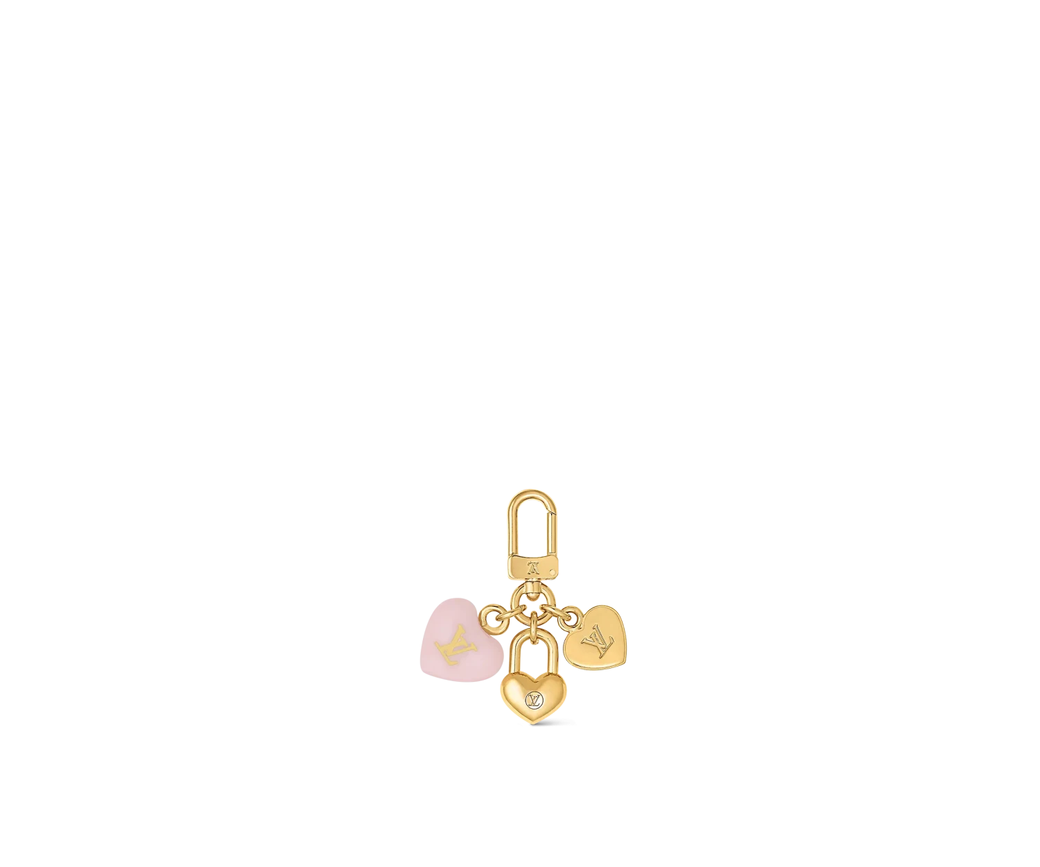 Micro Charms LV Heart Key Holder