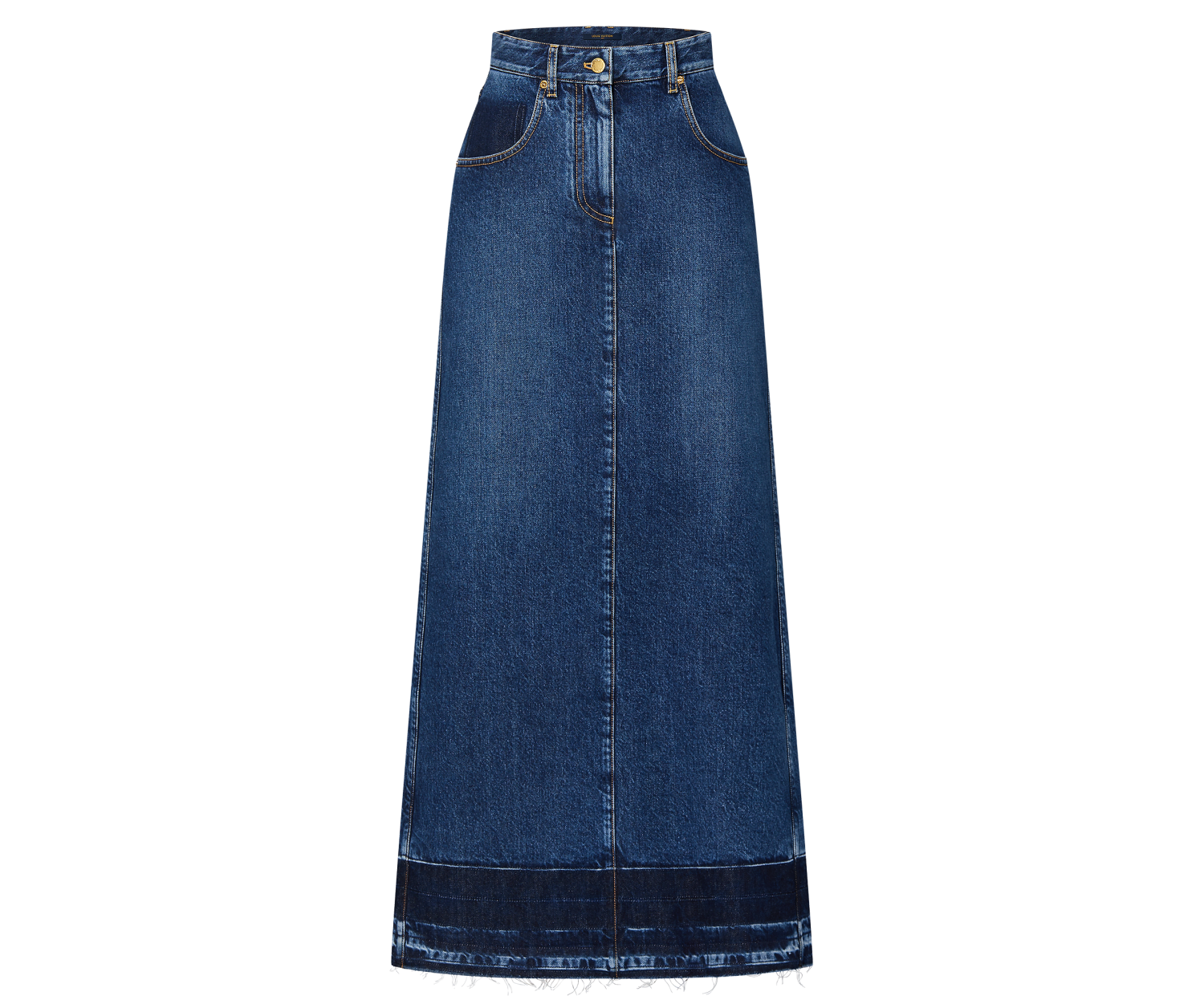 Washed Raw Denim Skirt