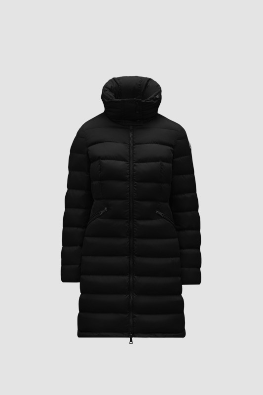 BLACK FLAMMETTE LONG DOWN JACKET