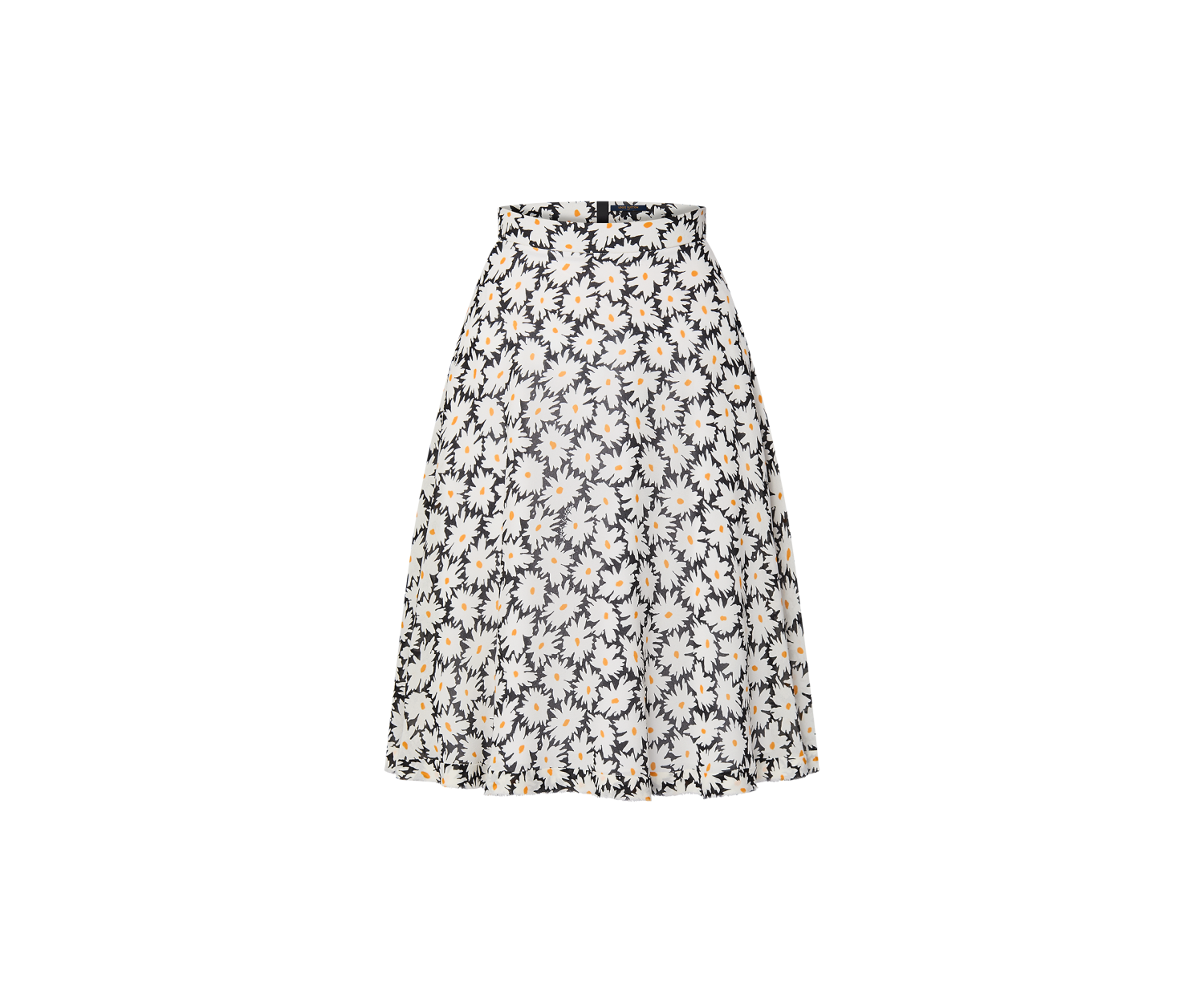 Daisy Print Silk Skirt