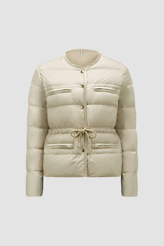 BEIGE ECHIONE SHORT DOWN JACKET