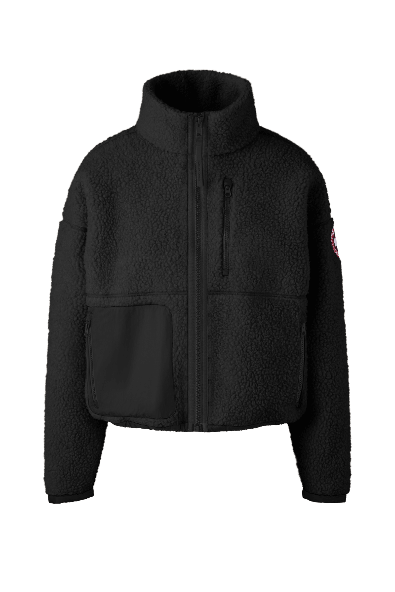 Black Simcoe Zip Up Sweater Kind High Pile Fleece