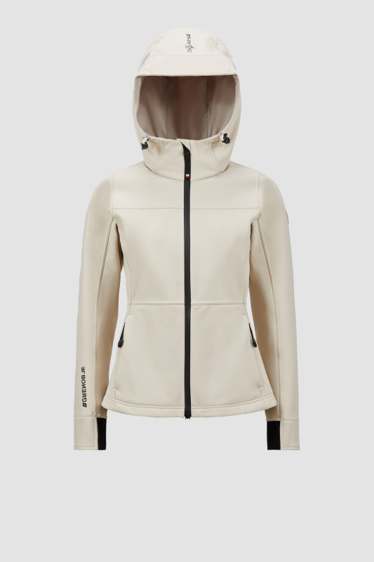 LIGHT BEIGE ZUMELES HOODED SHELL JACKET