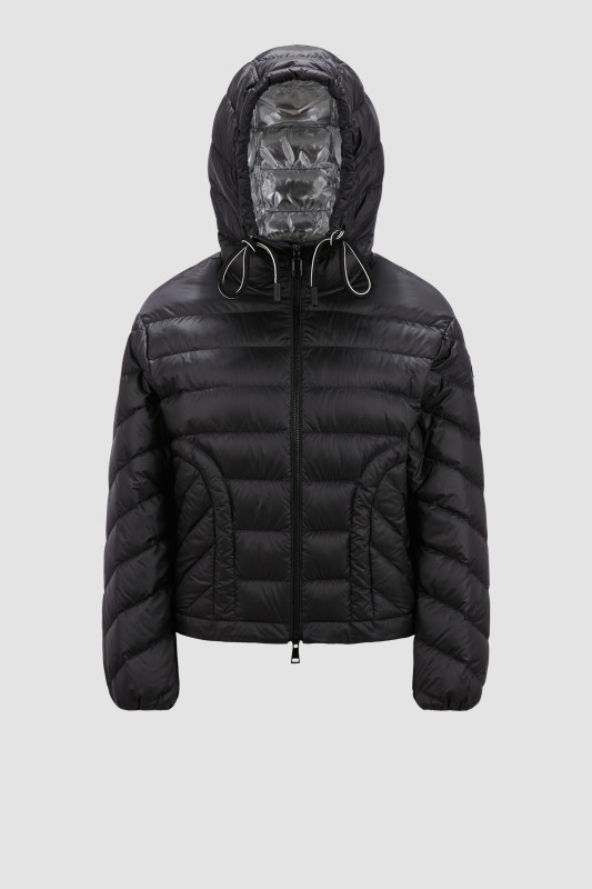 BLACK DELFO SHORT DOWN JACKET