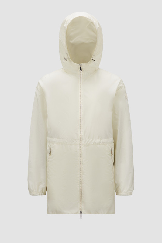 WHITE WETE HOODED JACKET